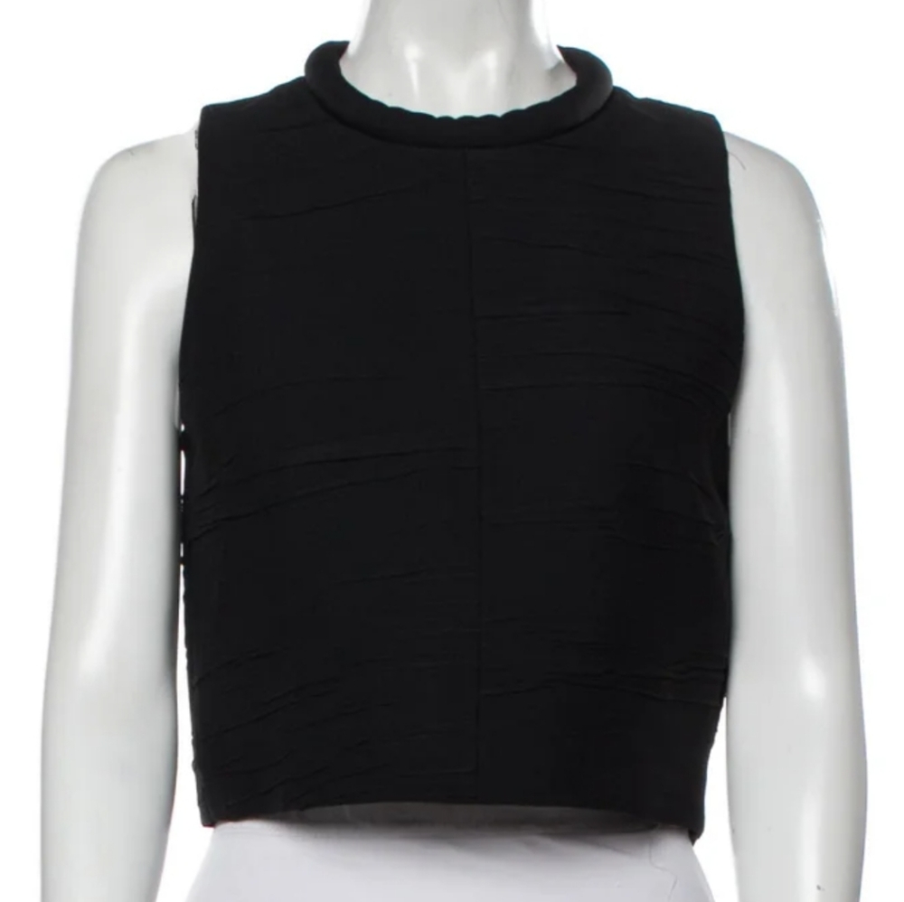 Proenza Schouler, small, black crop top